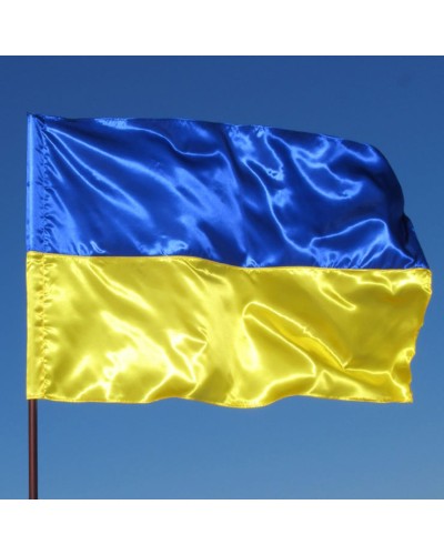 Прапор України з атласу 90х135 см, ТМ Leader