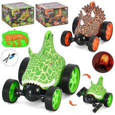 Машинка 13 см, р/к, 2,4G, акумулятор, USB-зарядка, трюкова, світло, в асортим., в коробці 16,5х12х10