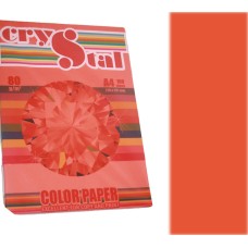 Папір кольоровий А4 на 100 аркушів 80 г/м2, інтенсив червоний, CRYSTAL COLOR PAPER