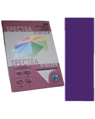 Папір кольоровий, А4, 100 аркушів, 80 г/м, темно-малиновий, CRYSTAL COLOR PAPER