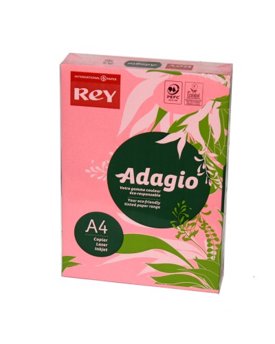 Папір кольоровий, А4, 500 аркушів, 80 г/м, неон малиновий, REY Adagio