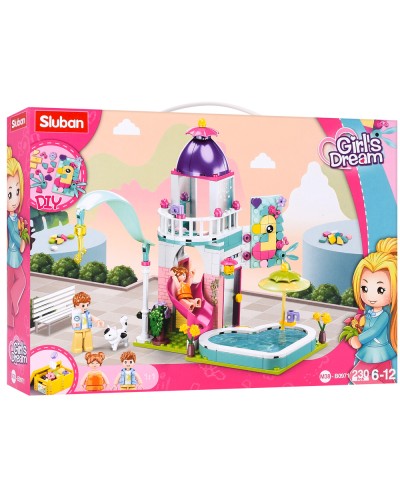 Конструктор «Будиночок» на 230 деталей з фігурками, у коробці 33х24х5,5 см, SLUBAN