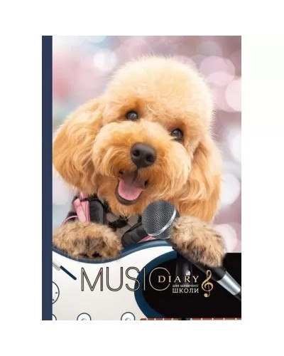 Щоденник для музичної школи А4 на 40 аркушів з матовою ламінацією, ТМ Мандарин