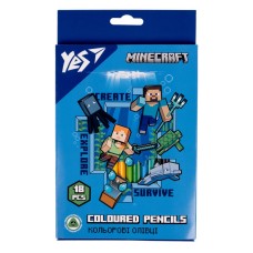 Олівці кольорові «Minecraft» на 18 кольорів, ТМ Yes