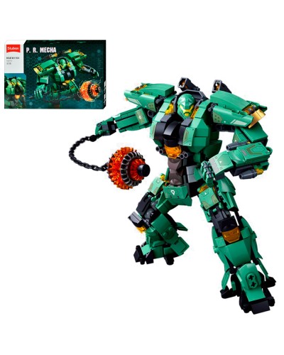 Конструктор «Робот» 21 см на 542 деталі, у коробці 43х29х7 см, SLUBAN