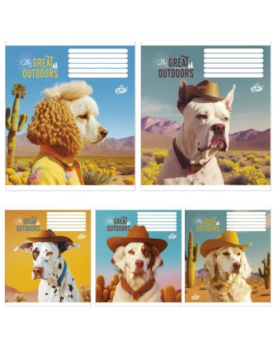 Зошит на 60 аркушів у клітинку «Вестерн», №2406, ТМ Brisk