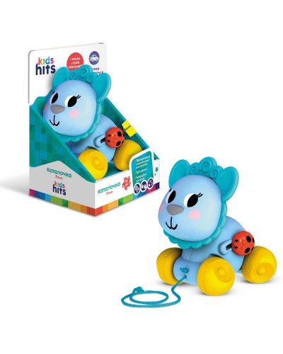 Каталочка «Лама» 12,8х14,8х10,8 см, на мотузочці, у коробці 14,8х22,4х12,5 см, Kids Hits