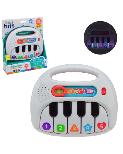 Орган Kids Hits, укр. мова, форми, кольори, цифри, 4 учбових режима, батарейка, у коробці