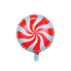 Кульки фольговані «Льодяник» 46 см таблетка, червоні, ТМ Leader