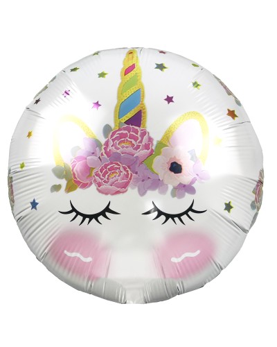 Кульки фольговані «Єдиноріг» таблетка 46 см, 10 шт в упаковці, ТМ Leader