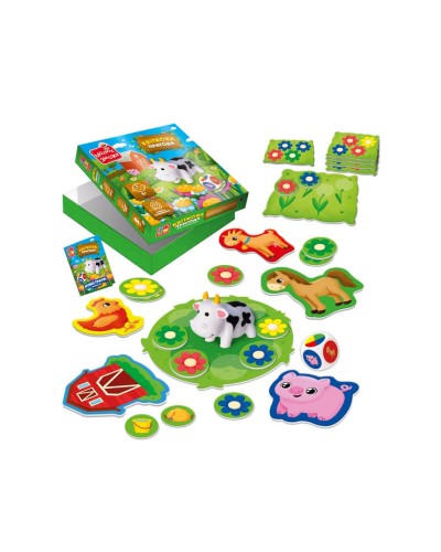 Гра настільна «Квіткова пригода» з фігуркою тваринки, у коробці 22х6х22 см, ТМ Vladi Toys