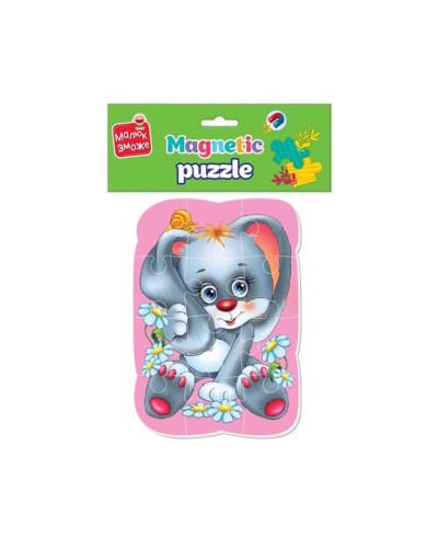 Пазли магнітні «Малюк зможе. Зайчик» А5, ТМ Vladi Toys