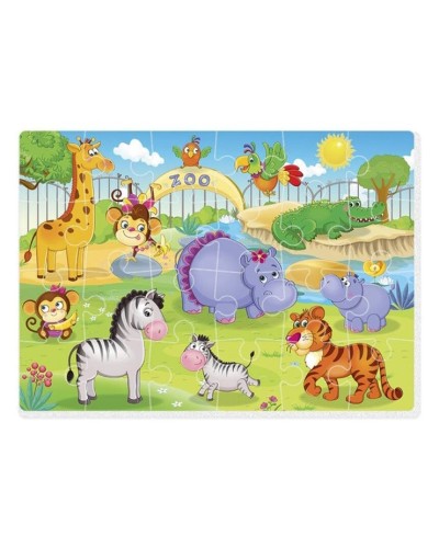 М'які пазли «Малюк зможе. Зоопарк» А4 на 24 елементи, ТМ Vladi Toys