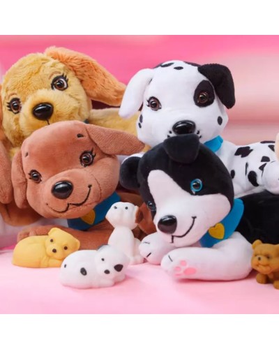 М'яка колекційна іграшка «Собачка-мама з сюрпризом», в дисплеї