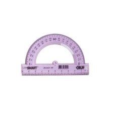 Транспортир 10 см 180° тонований, в асортименті, ТМ ZiBi