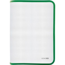 Папка-пенал В5 пластикова на блискавці з фактурою «тканина», зелена, ТМ Economix