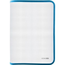 Папка-пенал В5 на блискавці з фактурою «тканина», блакитна, ТМ Economix