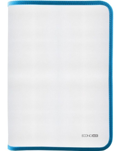 Папка-пенал В5 на блискавці з фактурою «тканина», блакитна, ТМ Economix