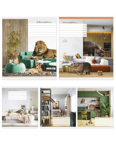 Зошит на 48 аркушів у клітинку «Привіт,сусід», №2331, ТМ Brisk