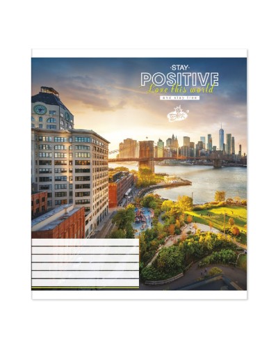 Зошит на 60 аркушів у лінію «Нейтральний мiкс», №2278, ТМ Brisk