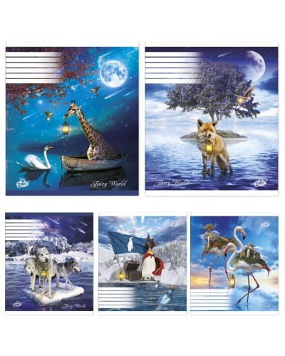 Зошит, 24 аркуші, лінія, «Чарівний світ», №2314, ТМ Brisk