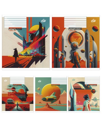 Зошит на 60 аркушів у клітинку «Футурiзм», №2348, ТМ Brisk