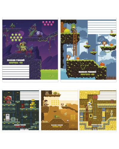 Зошит на 12 аркушів у лінію «Відеогра», №2360, ТМ Brisk