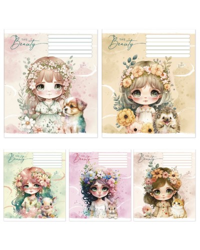 Зошит на 60 аркушів у клітинку «Маленька Леді», №2402, ТМ Brisk