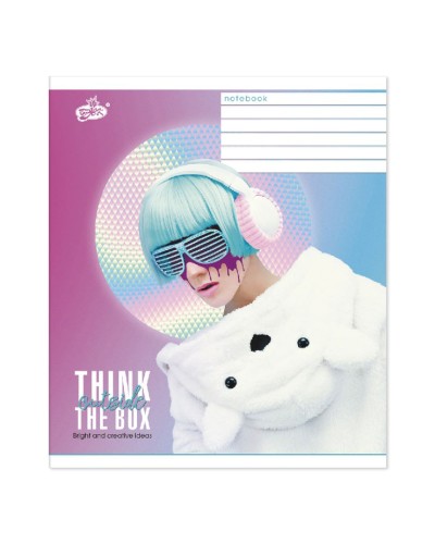 Зошит на 60 аркушів у лінію «Мікс дівчата», №2276, ТМ Brisk