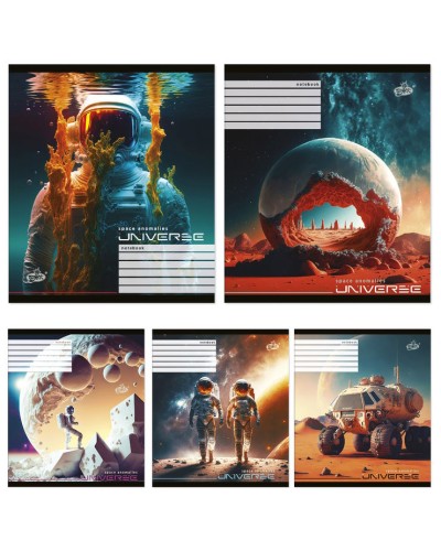 Зошит на 96 аркушів у лінію «Космічні аномалії», №2397, ТМ Brisk