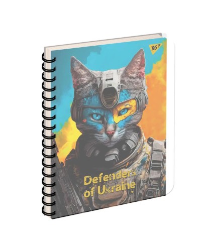 Зошит з роздільниками «Defenders of Ukraine», А5, 144 аркуші, кліт., спіраль, пластик. обкл., ТМ YES