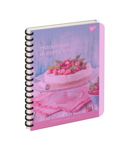 Зошит з роздільниками «Desserts», А5, 144 аркуші, клітинка, спіраль, пластик. обкладинка, ТМ YES