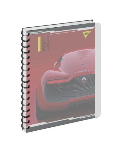 Зошит з роздільниками «Renault», А5, 144 аркуші, клітинка, спіраль, пластикова обкладинка, ТМ YES