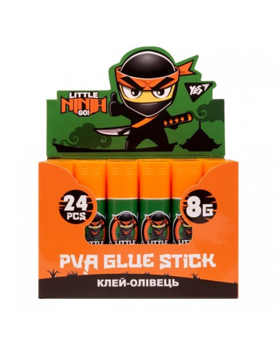 Клей-олівець «Ninja» 8 г, PVA, ТМ YES