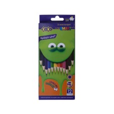 Олівці кольорові «SMART» шестигранні на 12 кольорів, TM Zibi