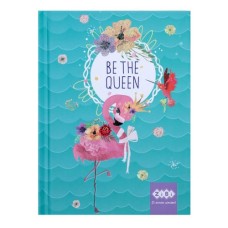 Блокнот «BE THE QUEEN» А6 на 64 аркуші у клітинку з твердою ламінованою обкладинкою, ТМ Zibi
