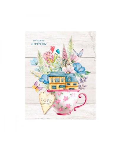 Блокнот 10,5х12,5 см на 64 аркуші у клітинку з твердою ламінованою обкладинкою, ТМ Мандарин