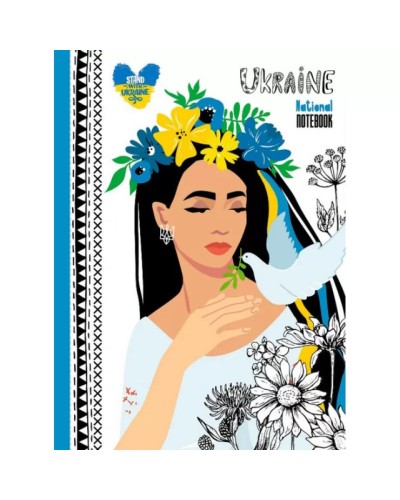 Блокнот А5 на 64 аркуші у клітинку з твердою ламінованою обкладинкою, ТМ Мандарин