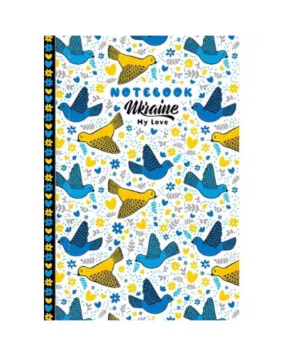 Блокнот 10,5х16,5 см на 64 аркуші у клітинку з твердою ламінованою обкладинкою, ТМ Мандарин