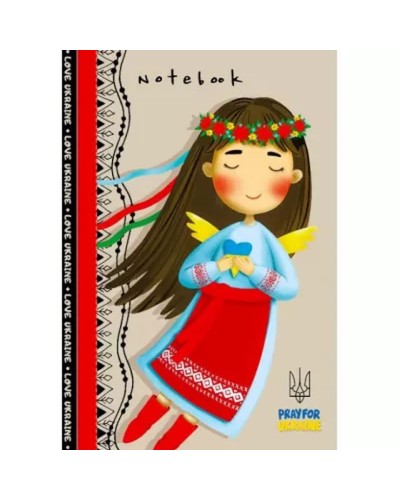 Блокнот 10,5х16,5 см на 64 аркуші у клітинку з твердою ламінованою обкладинкою, ТМ Мандарин