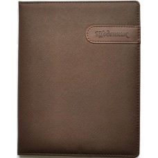Щоденник шкільний А5 на 48 аркушів з обкладинкою зі шкірзаму, коричневий, ТМ Мандарин
