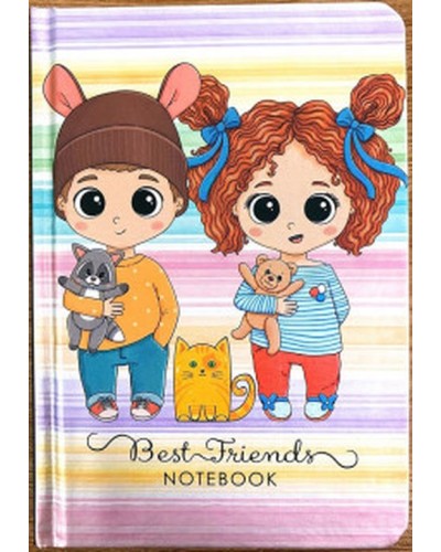 Блокнот А6 на 64 аркуші без ліновки з твердою ламінованою обкладинкою, ТМ Мандарин