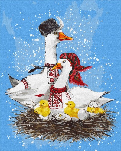 Картина за номерами «Велика родина» 40х50 см, ТМ Ідейка