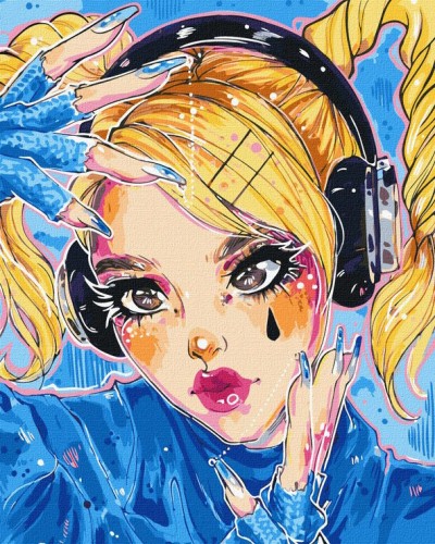 Набір для розпису по номерах «Ритмічна музика», 40х50 см, ТМ Ідейка