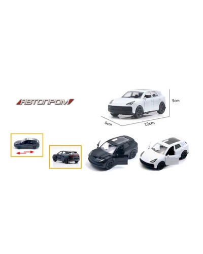 Машина 1:32 металева інерційна, відкриваються двері, в асортименті, у коробці 16,5х7,5х7,5 см