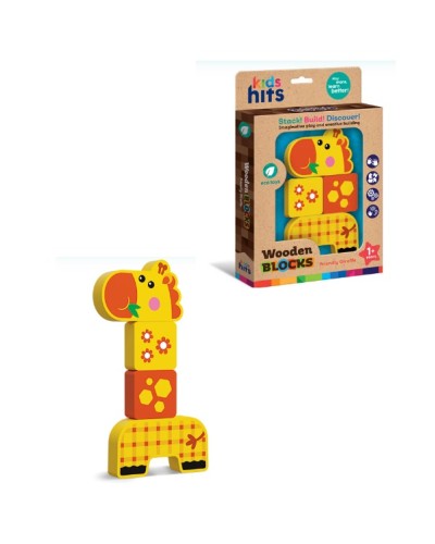 Пірамідка «Жираф» з 4 деталей, у коробці 18,5х27,9х3 см