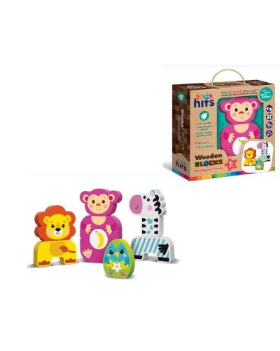 Пірамідка «Звірята» з 4 персонажів та 10 елементів, у коробці 21,4х21,9х5,5 см