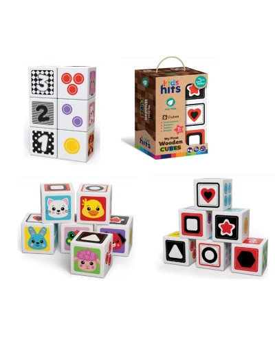 Дерев'яна іграшка Kids hits «Кубики», 12,4х19,1х6,5 см