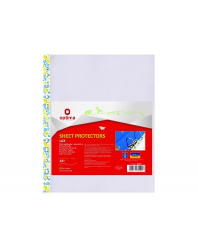 Файл А4+, 40 мкм, фактура «глянець», з жовто-блакитним орнаментом, ТМ Optima