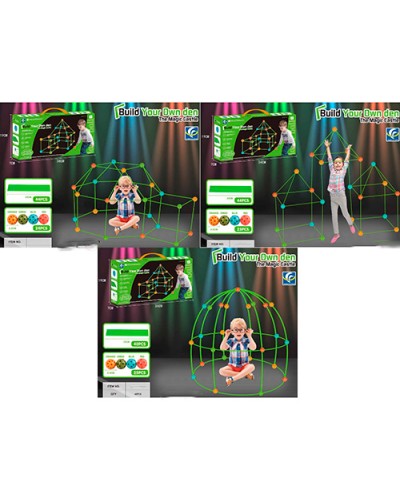 Конструктор «Каркас» від 65 деталей (кульки та палички), в асортименті, у коробці 34х19х7 см